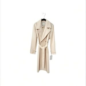 Bagatelle Collection Cream Soft Fabric Trench NWT! So chic!